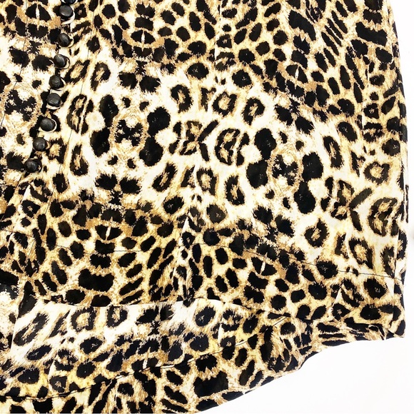 A.L.C. Daisy Silk Leopard Print Mini Dress Kim Kardashian - Picture 12 of 14